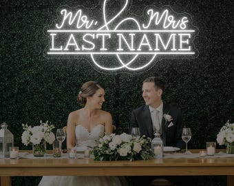 Custom Wedding Neon Sign | Personalized LED Name Decor