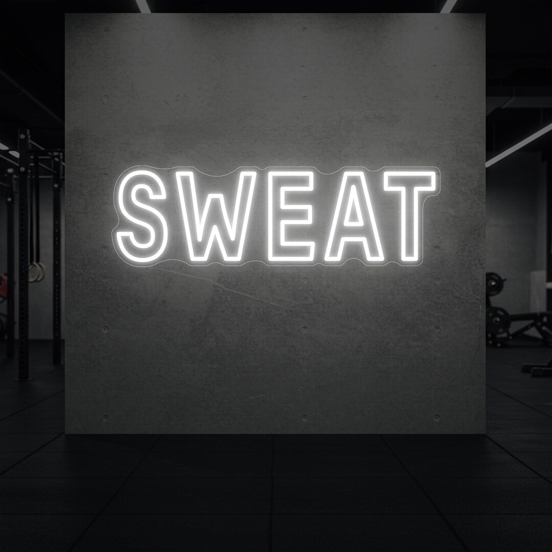 SWEAT LED Neon Sign – Gym Motivation, Workout Room Decor - Etsy