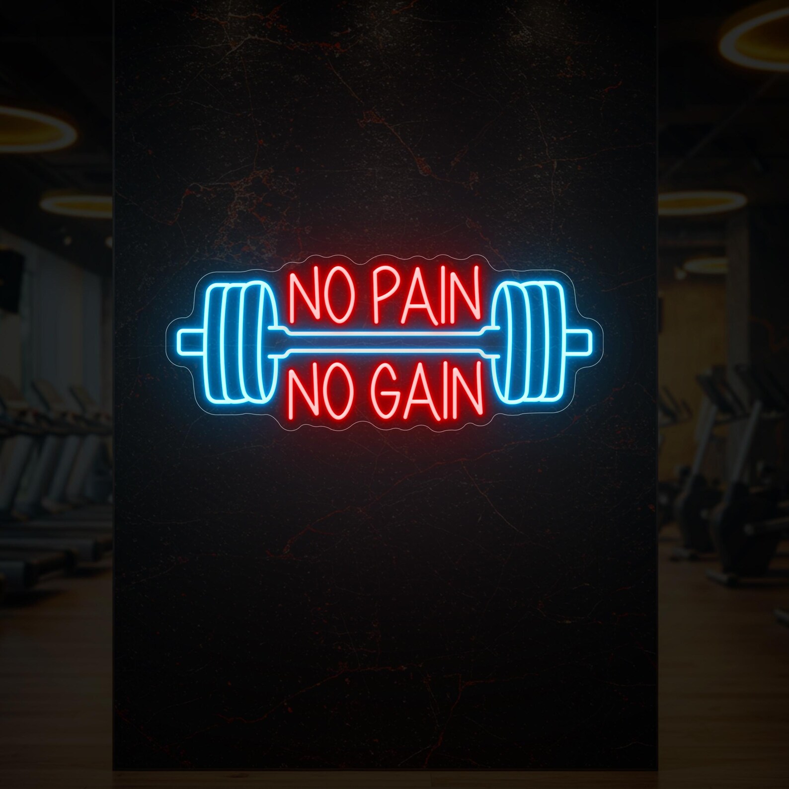 No Pain No Gain Barbell Neon Sign – Gym Motivation LED Art - Etsy