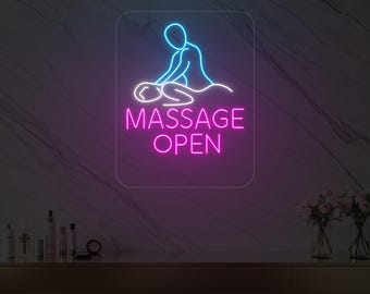 Massage Open LED Neon Sign | Spa & Salon Decor