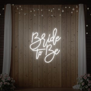 Bride to Be Neon Sign for Bridal Shower Decor | Custom LED Light for Bachelorette Party, Engagement Celebration, or Wedding Event