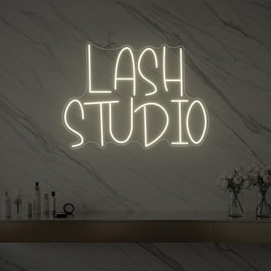 Lash Studio Leuchtreklame für Lash Tech Room oder Salonwand, weißes ästhetisches LED-Licht für Kosmetiker Spa-Dekor oder Beauty Bar Display