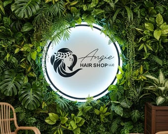 LED Backlit Logo Sign: Custom Salon Decor, Beauty Studio Signage