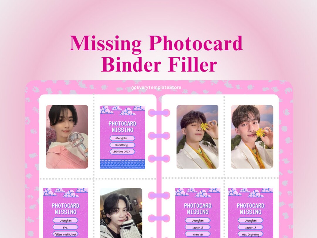 Kpop Ready to Print Printable Game Theme Missing Photocard - Etsy