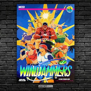 Windjammers - Neo Geo MVS Shockbox Custom Cover - Digital Download - Physical Media Exclusive