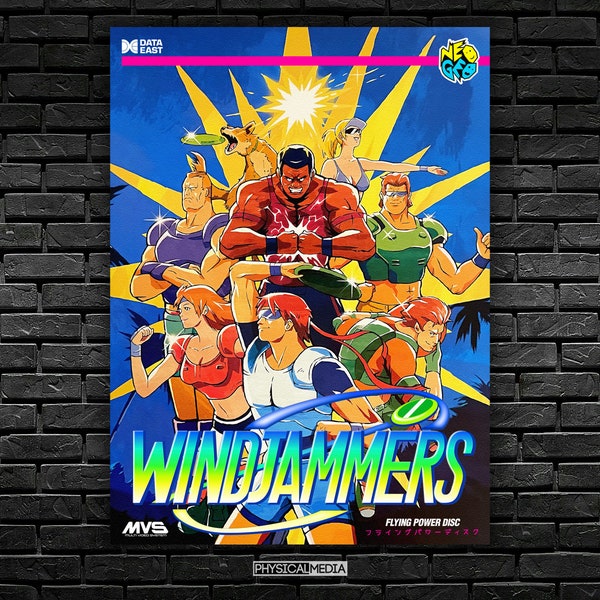 Windjammers - Neo Geo MVS Shockbox Custom Cover - Digital Download - Physical Media Exclusive