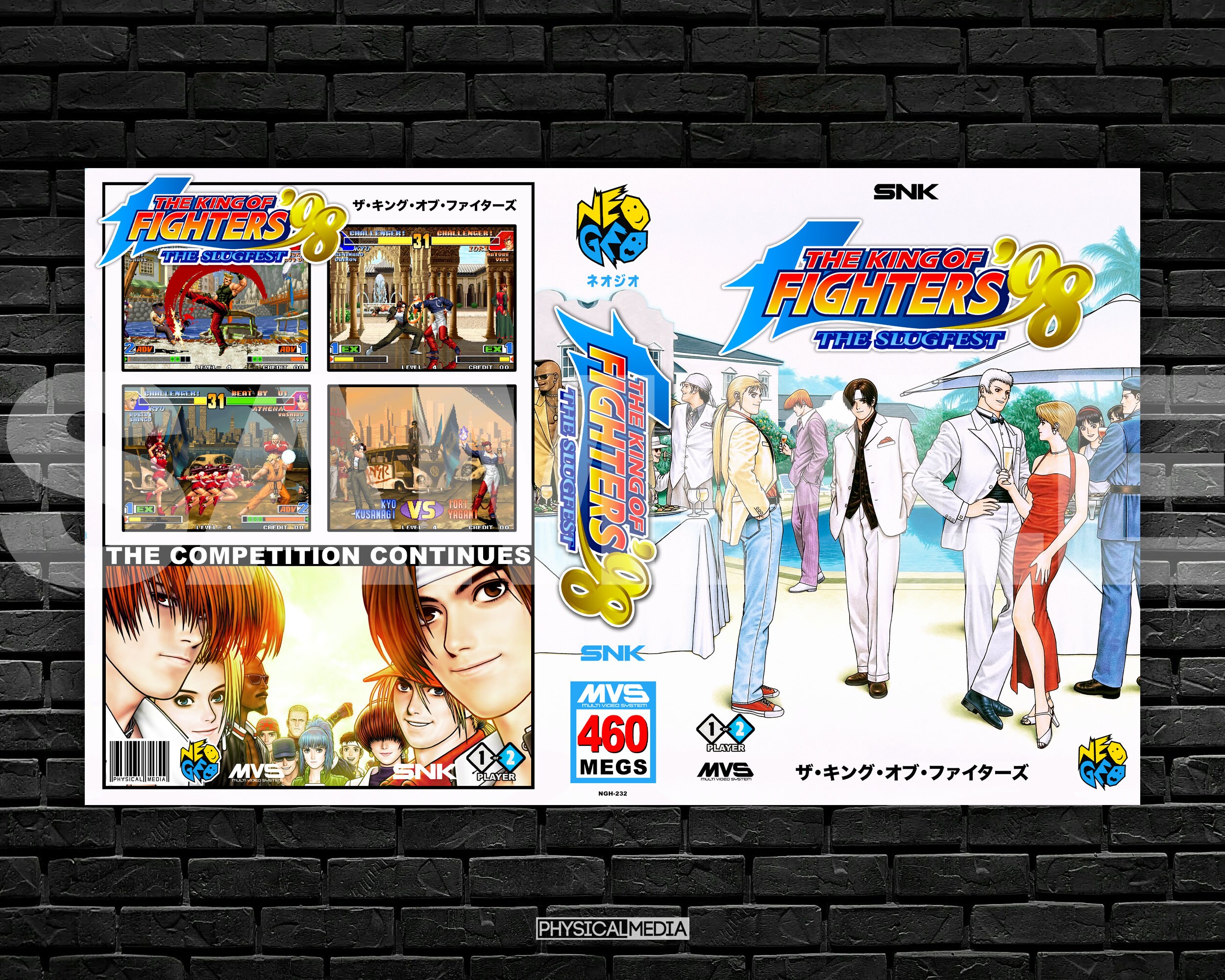 King of Fighters 98 Neo Geo MVS Shockbox Custom Cover King of Fighters 98 Neo Geo MVS Shockbox Custom Cover