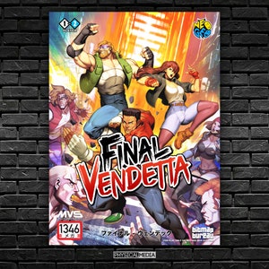 Final Vendetta Neo Geo MVS Shockbox Custom Cover - Digital Download - Physical Media Exclusive