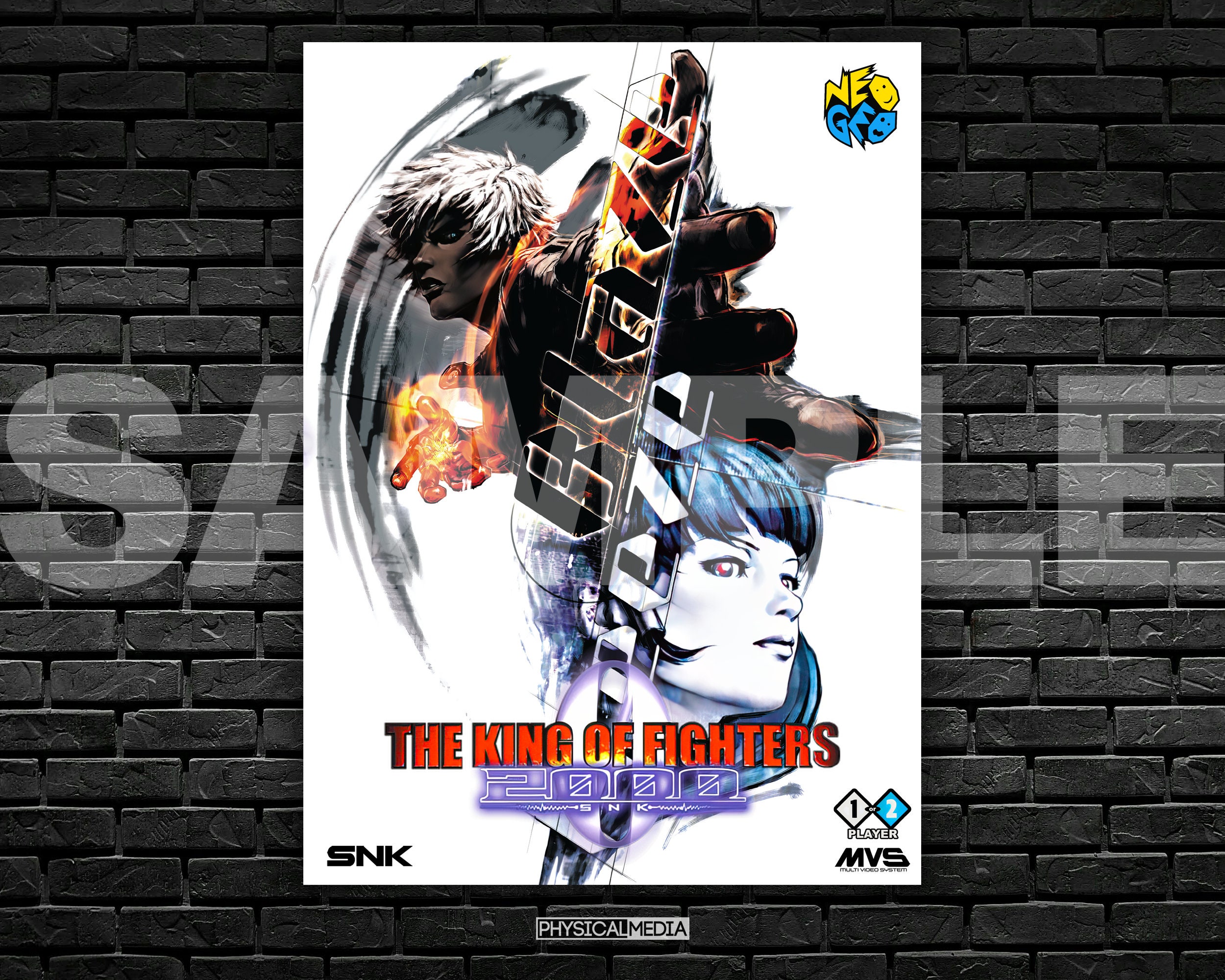 King Of Fighters 2000 Neo Geo MVS Shockbox Custom Cover - Digital Download - Physical Media Exclusive - KOF 2000 King Of Fighters 2000 Neo Geo MVS Shockbox Custom Cover - Digital Download - Physical Media Exclusive - KOF 2000