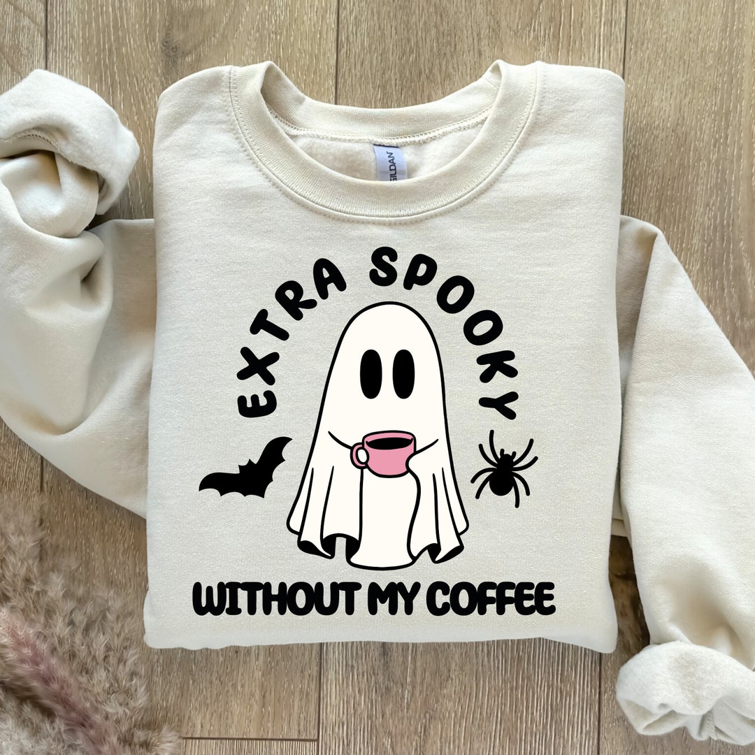 Cute Ghost Coffee SVG Ghost With Coffee SVG Halloween - Etsy