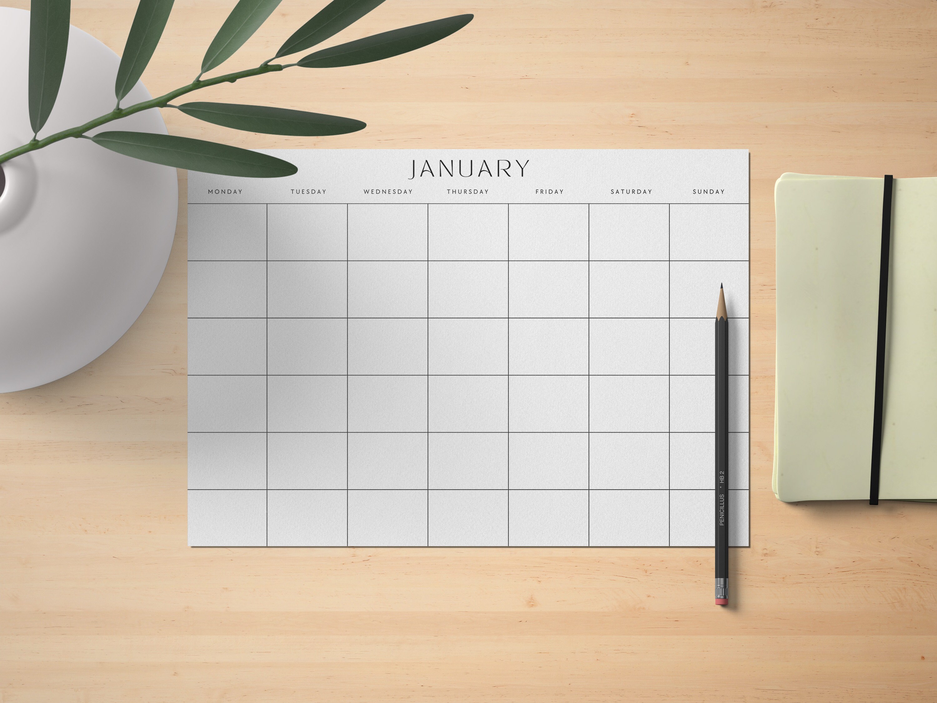 Monthly Planner 2024 | Printable Calendar 2024 | A4 Calendar | A4 ...
