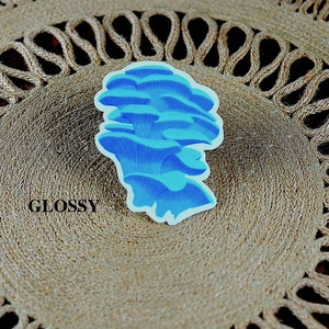 Blue Oyster Mushroom Sticker- Waterproof