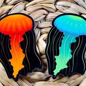 Colorful Jellyfish Sticker-Waterproof
