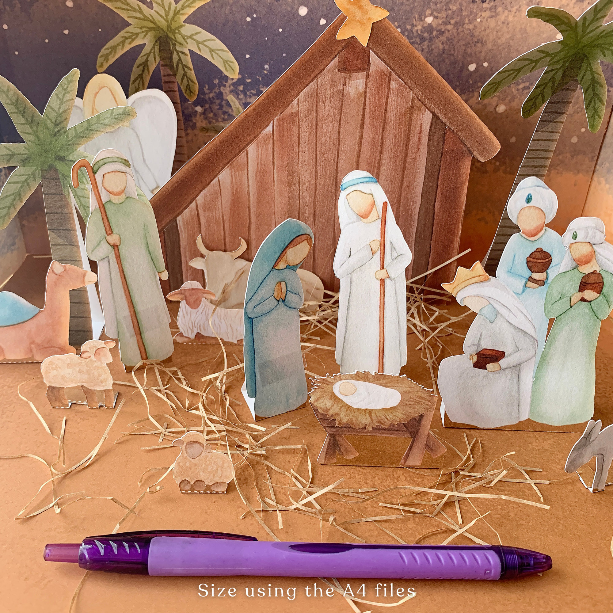 Printable Paper Nativity Craft Project for Kids Christian Paper Dolls