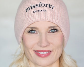 Beanie Damen Mütze Herbst Damenmütze Gestrickte Wollmütze Rosa Strickmütze Geburtstagsgeschenk Geschenke 40 Frauen Frauengeschenk 1983