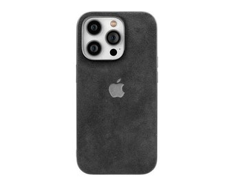 iPhone Alcantara Case Apple Logo