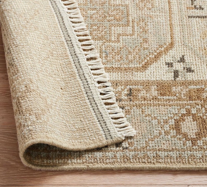 Pottery Barn Merrin Hand Knotted Oushak Rugs,handmade Rugs for Living