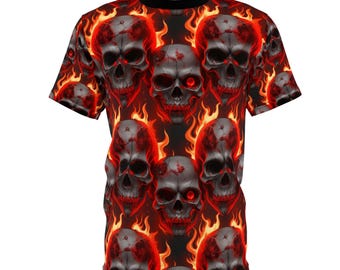 Torched Skulls T-Shirt: Gothic Grunge Streetwear Fashion