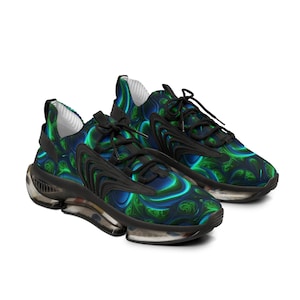 Neon Mystery Men&#39;s Mesh Sneakers 100% Mesh-Knit Polyester Lightweight Athletic Shoes Breathable Running Sneakers Futuristic Streetwear