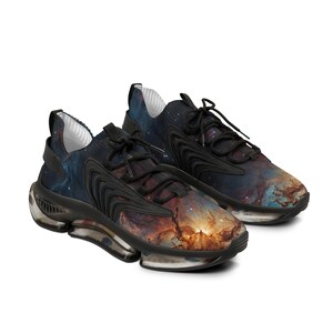 Starburst Men&#39;s Mesh Sneakers 100% Polyester, Colorful Running Shoes, Lightweight & Breathable Athletic Sneakers, Bold Streetwear Footwear