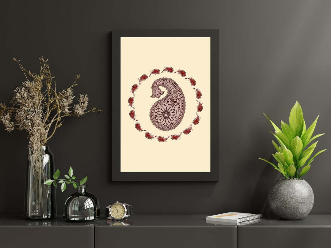 Printable Digital Paisley Wall Art Instant Download Etsy