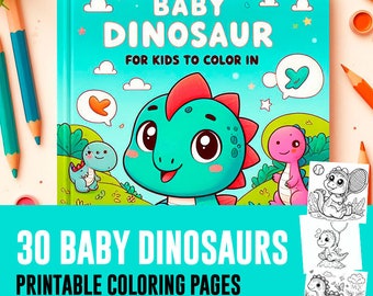 30 Baby Dinosaur Coloring Pages