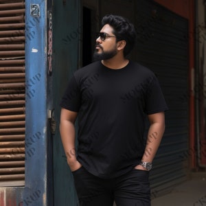 Bella Canva 3001  Men  tshirt Black, Men Model, tshirt Mockup, Mockup,Men T-shirt , Bella Canva 3001 Black Mockup