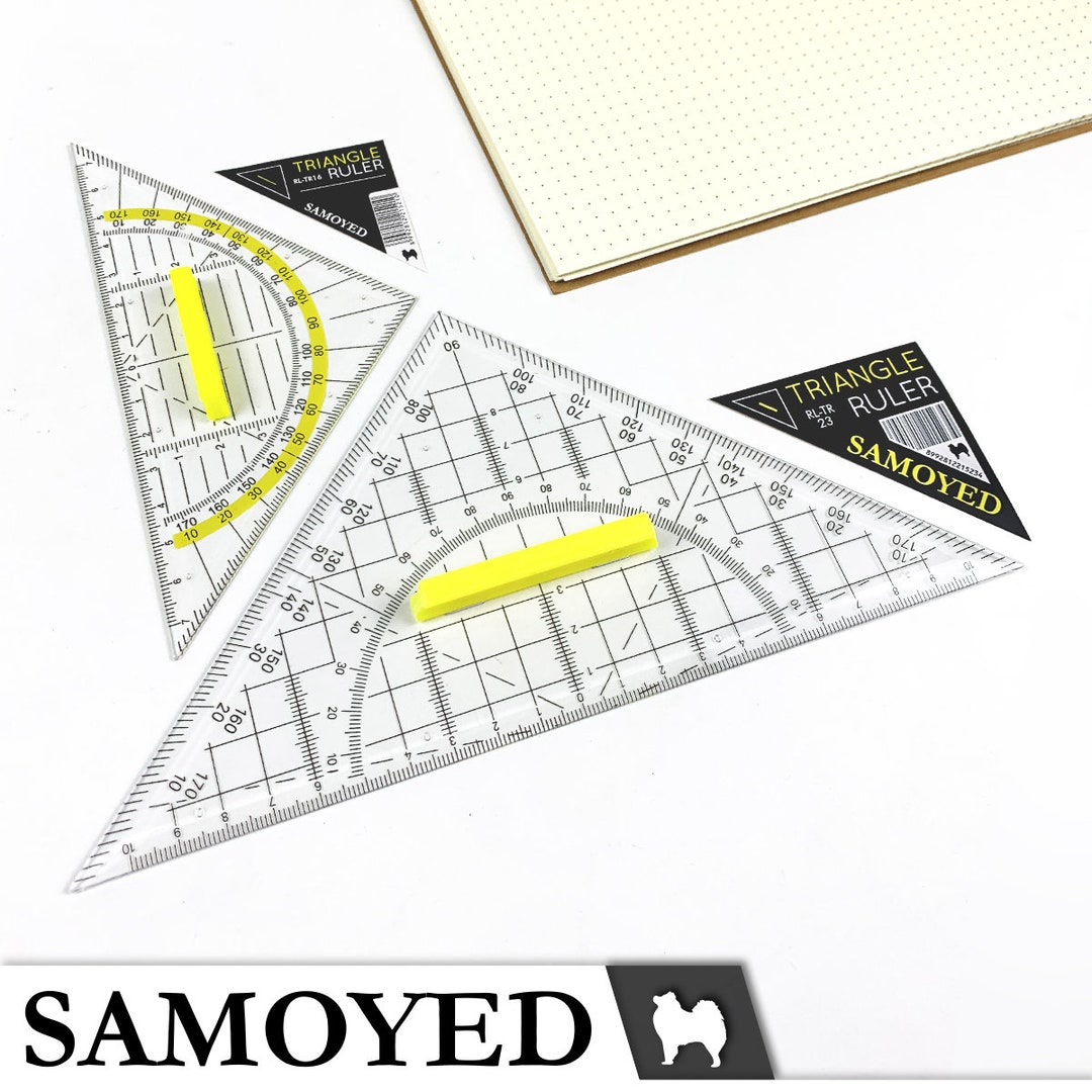 Triangular, Triangle Ruler, Protractor With Handle Samoyed RL-TR ...