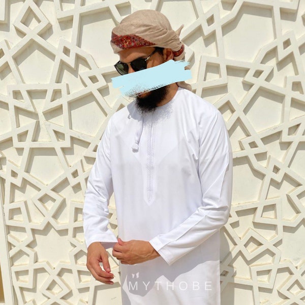 Qamis jubba Omani Emirati thobe Muslim Man - Royal Elegance from Oman - Made in the United Arab Emirates