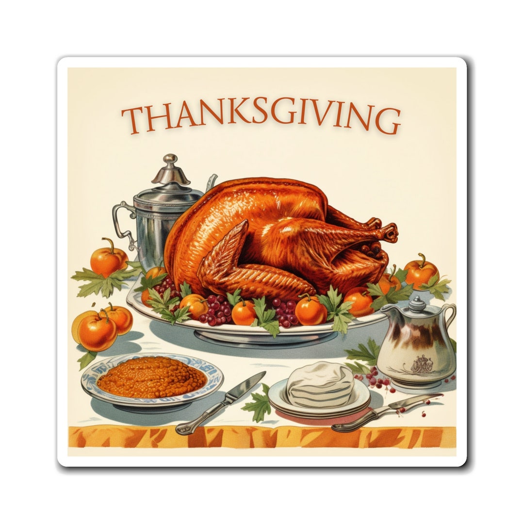 Vintage Thanksgiving Magnet 1950s Retro Thanksgiving Print Etsy vintage-thanksgiving-magnet-1950s-retro-thanksgiving-print-etsy