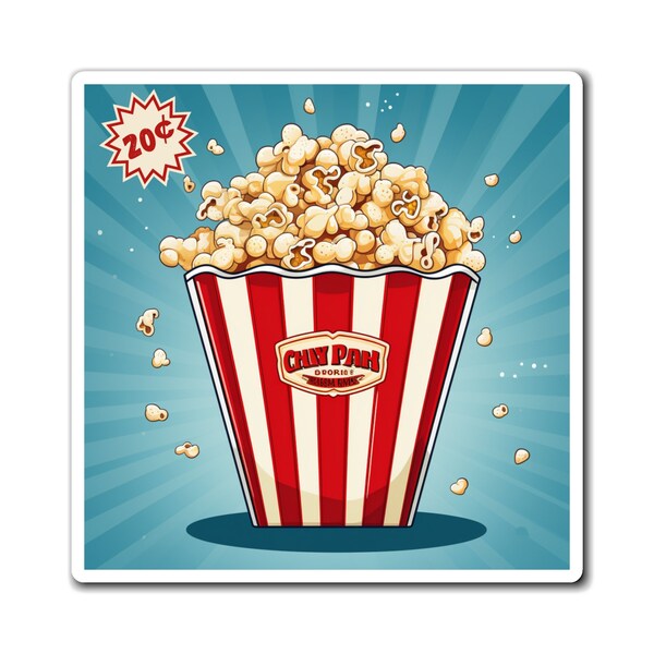 Vintage Pop-Corn Magnet - 1950s Retro Pop-Corn Advertisement Print