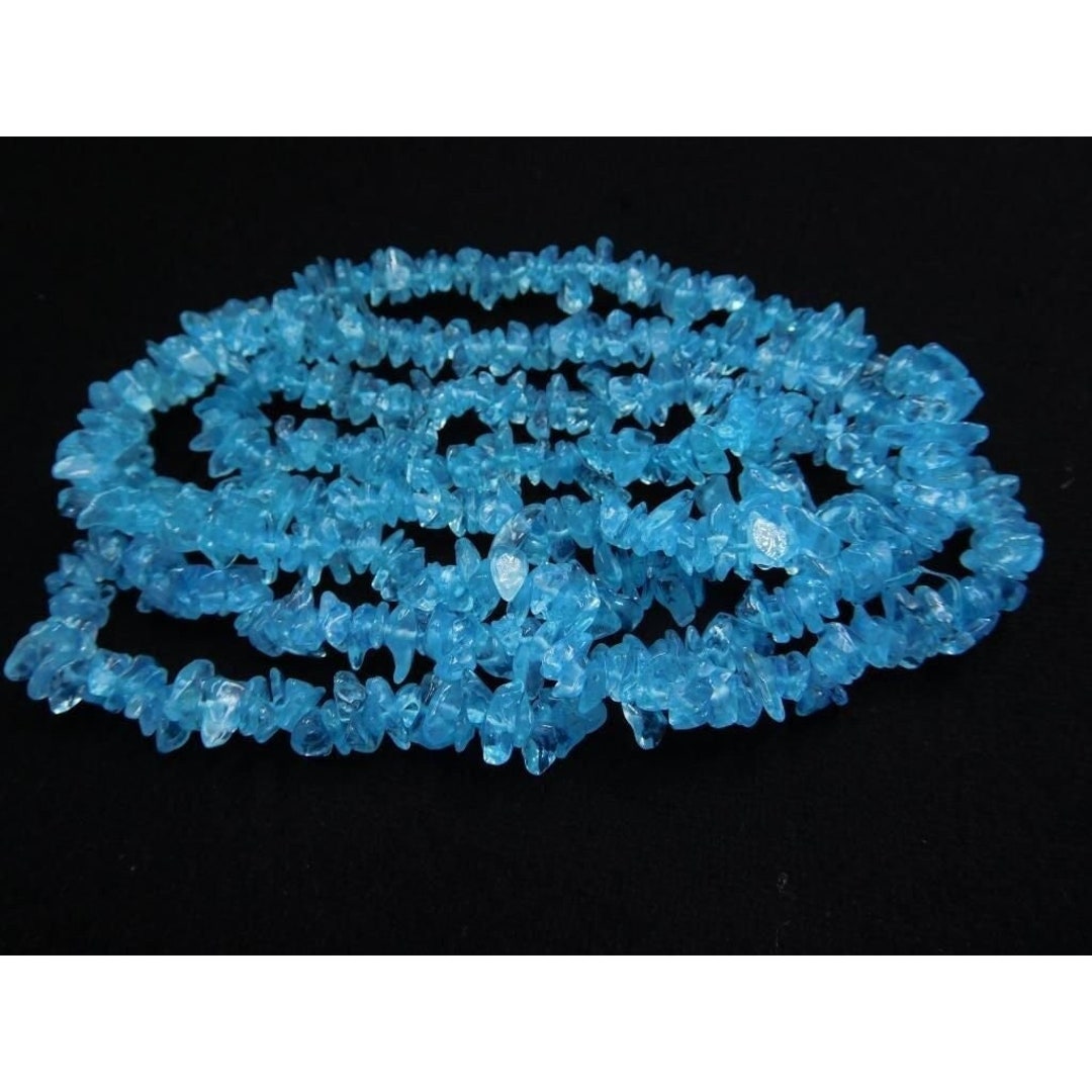 Treated Blue Topaz Smooth Finished Gemstone Chips Beads 34 Etsy