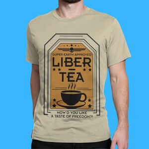 Helldivers 2 T-Shirt LiberTea 10 Colors Unisex For Freedom Democracy Super Citizen Liber-tea Video Game Merch Automatons Stratgems image 1