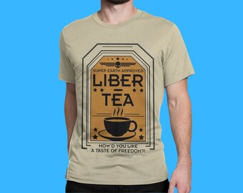 Helldivers 2 T-Shirt LiberTea (10 Colors) Unisex | For Freedom Democracy Super Citizen Liber-tea Video Game Merch | Automatons Stratgems