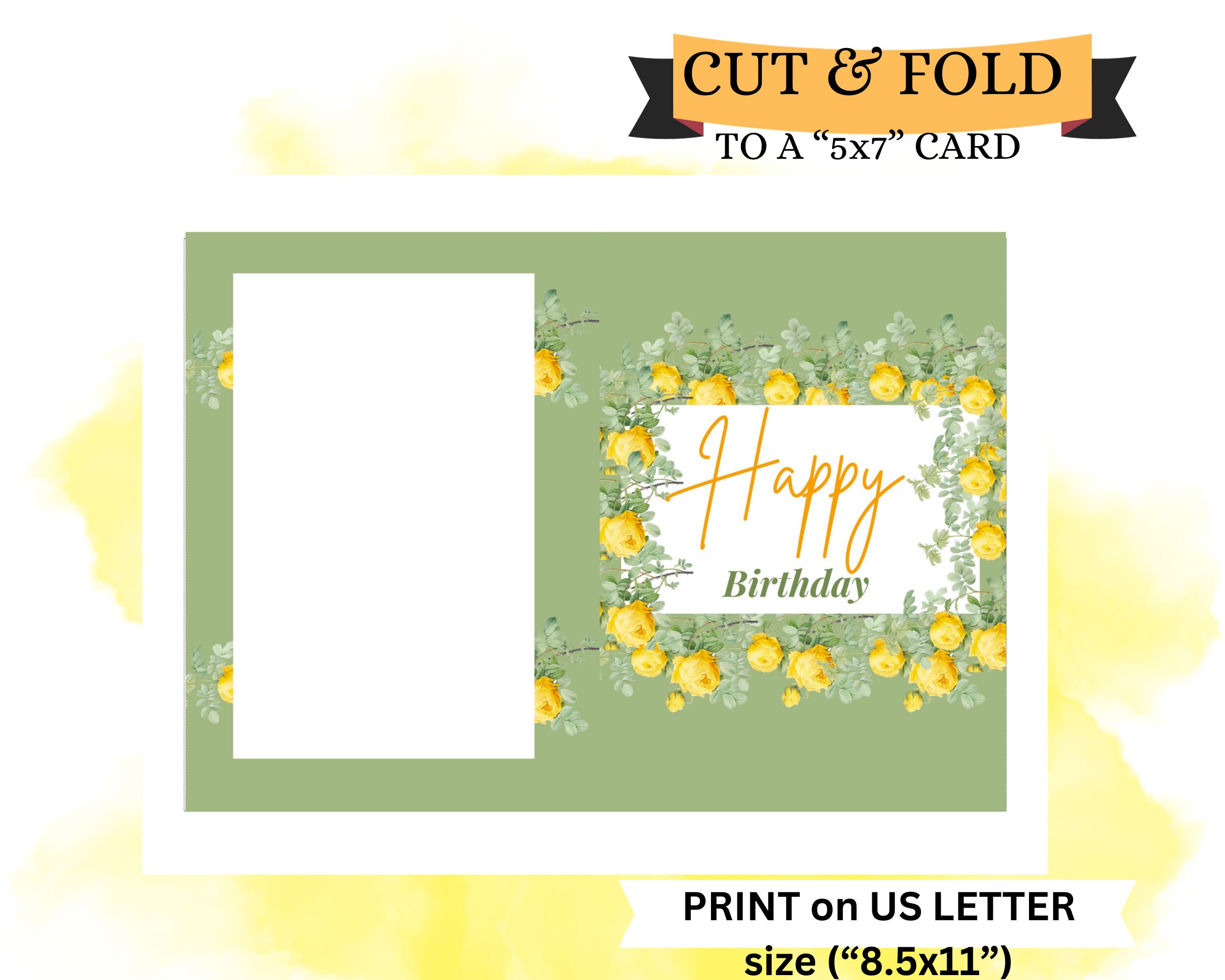 Happy Birthday Cards Digital Printable Cards Birthday Card - Etsy
