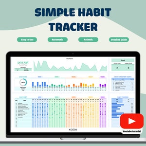 Habit Tracker To Do List Habit Tracker Spreadsheet for Google Sheets Daily Habit Planner Weekly Habits Goal Planner Dashboard Hobby Tracker