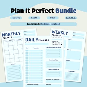 Printable Planner To-do list Daily planner Weekly Planner organizer ADHD Planner Self-care Planner Monthly Planner Science-based Checklist