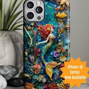 Design sirène, coque de portable solide pour iPhone, téléphones Galaxy et pixel, coque de protection colorée et durable, design fantaisiste qui ne s'estompe pas