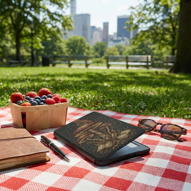 Mushroom Illustration Tablet Case, Protective Cover for Tablets, Artistic Tablet Sleeve, Unique Tablet Accessories, Custom Gifts for Tech