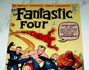 Fantastic Four #4 NM+ 9.6 OW/W pages 1962 Marvel 1st Silver age Sub-Mariner