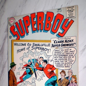 Superboy #107 NM+ 9.6 OW pages 1963 DC Silver age Comic Book