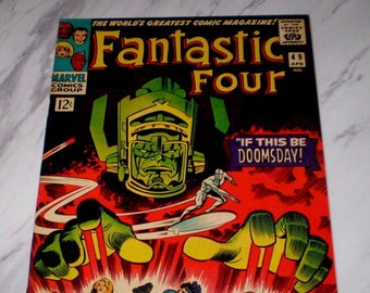 Fantastic Four #49 NM 9.4 OW pages 1966 1st Silver Surfer & Galactus part 2