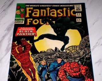 Fantastic Four #52 NM- 9.2 OW/W pages 1966 Marvel 1st Black Panther