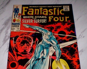 Fantastic Four #72 NM/MT 9.8 OW/W pages 1968 Marvel classic Silver Surfer cover