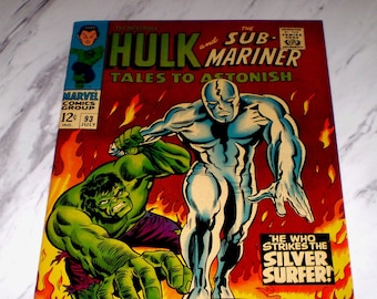 Tales to Astonish #93 NM/MT 9.8 White pages 1967 Marvel Silver Surfer vs Hulk battle cover and story