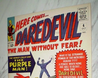 Daredevil #4 NM/MT 9.8 OW pages 1964 Marvel 1st Purple Man & origin