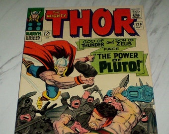 Thor #128 NM/MT 9.8 WHITE pages 1966 Marvel Hercules and Pluto appearances