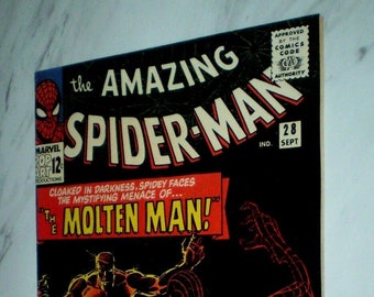 Amazing Spider-man #28 NM+ 9.6 White pages 1965 Marvel 1st Molten Man & origin