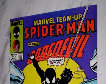 Marvel Team-Up #141 NM/MT 9.8 White pgs 1984 Marvel NEWSSTAND Ed. 1st black suit