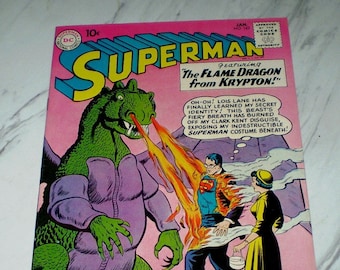 Superman #142 NM+ 9.6 OW pages 1961 DC Batman, Supergirl & Krypto appearances